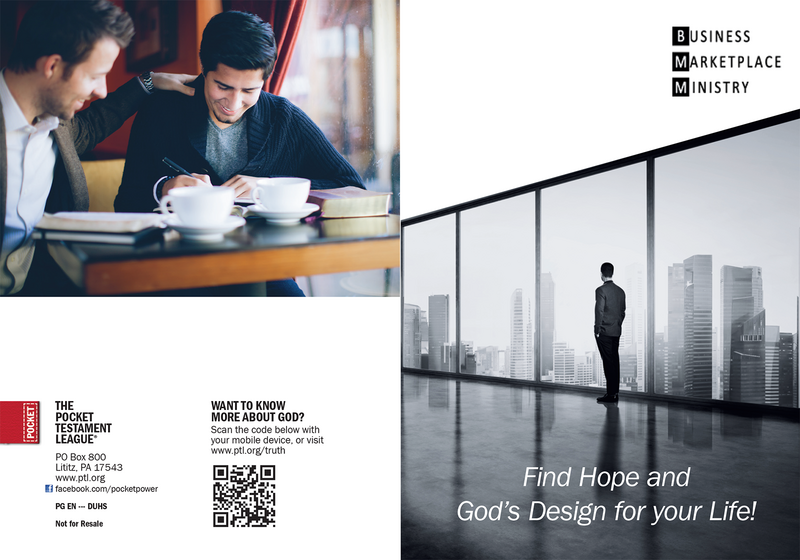 Business Marketplace Ministry | Custom Gospel Gospel front and back cover spread.
