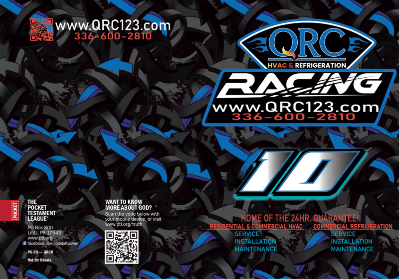QRC Racing | Custom Gospel Gospel front and back cover spread.
