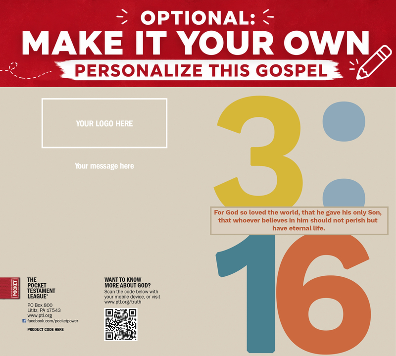 John 3:16 Gospel front and back cover spread.