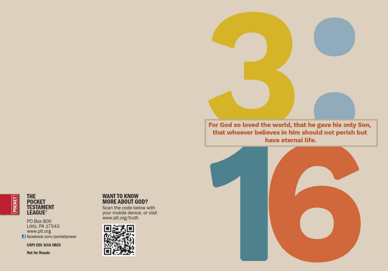 John 3:16 Gospel front and back cover spread.