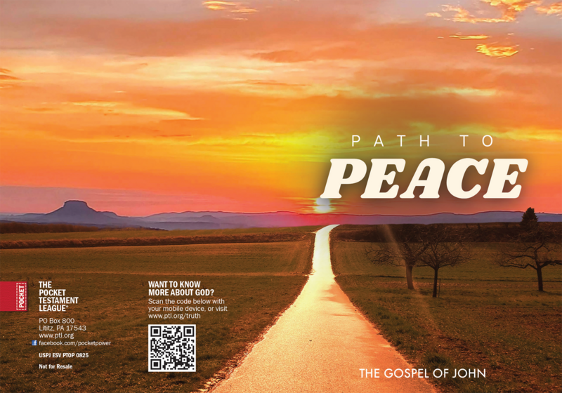 Path to Peace Gospel front and back cover spread.