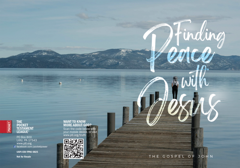 Finding Peace with Jesus Gospel front and back cover spread.