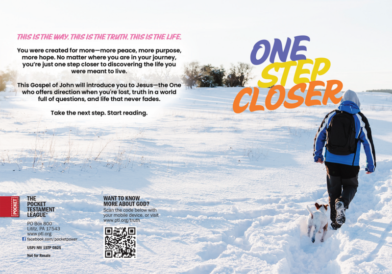 One Step Closer Gospel front and back cover spread.