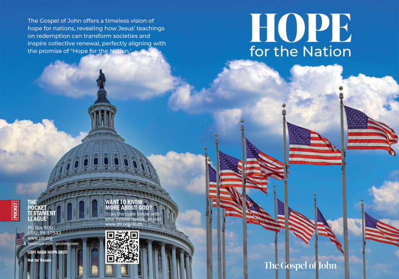 Hope for The Nation Gospel front and back cover spread.