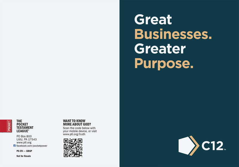 Great Business. Greater Purpose. | Custom Gospel Gospel front and back cover spread.