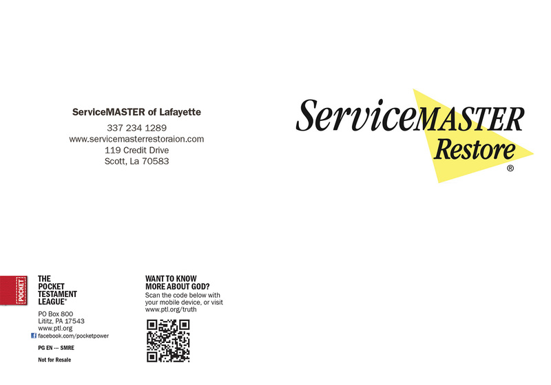 ServiceMaster Restore | Custom Gospel Gospel front and back cover spread.