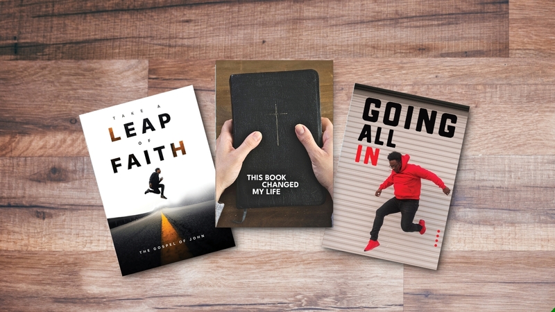Men's Outreach Kit Gospel front and back cover spread.
