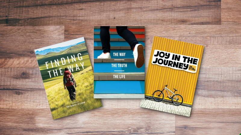 College Outreach Kit Gospel front and back cover spread.