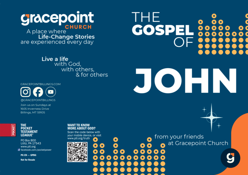Gracepoint Church | Custom Gospel Gospel front and back cover spread.