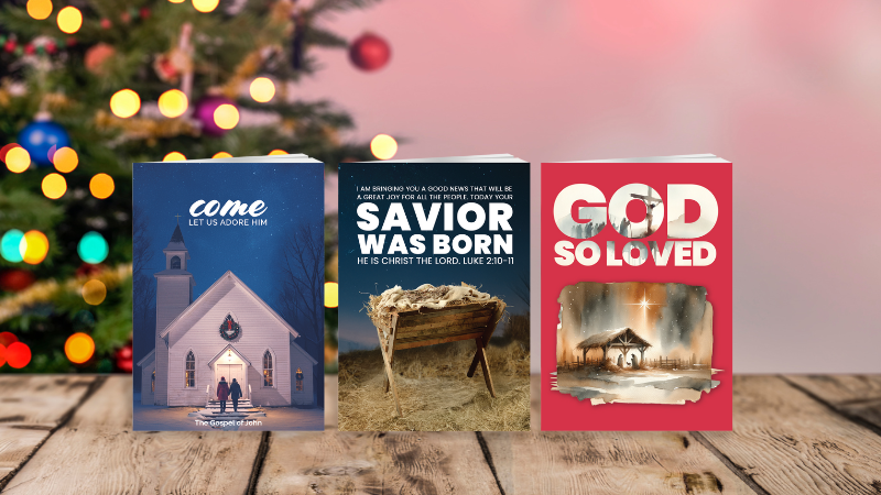 Christmas Kit Gospel front and back cover spread.