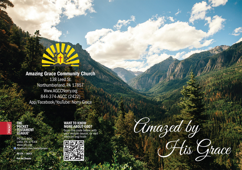 Custom Gospel | Amazing Grace Community Church Gospel front and back cover spread.