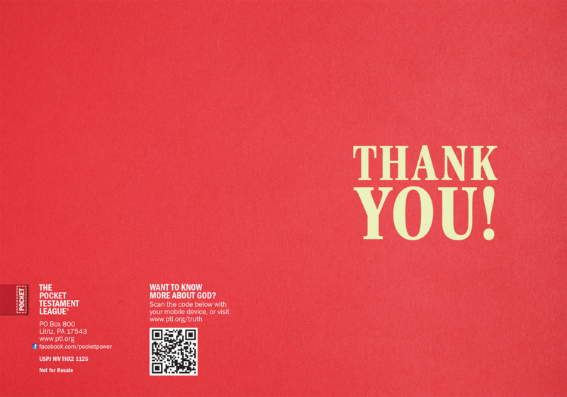 Thank you Gospel front and back cover spread.