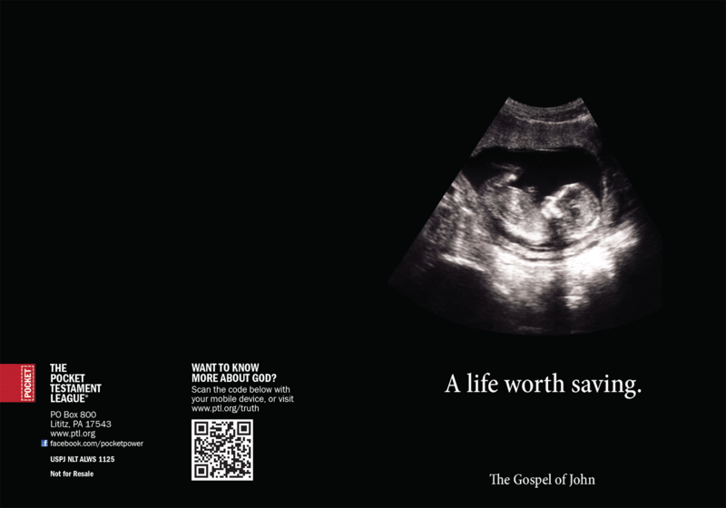 A life worth with saving Gospel front and back cover spread.