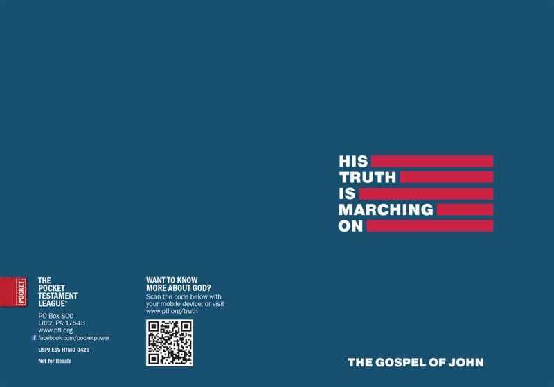 His Truth is Marching On Gospel front and back cover spread.