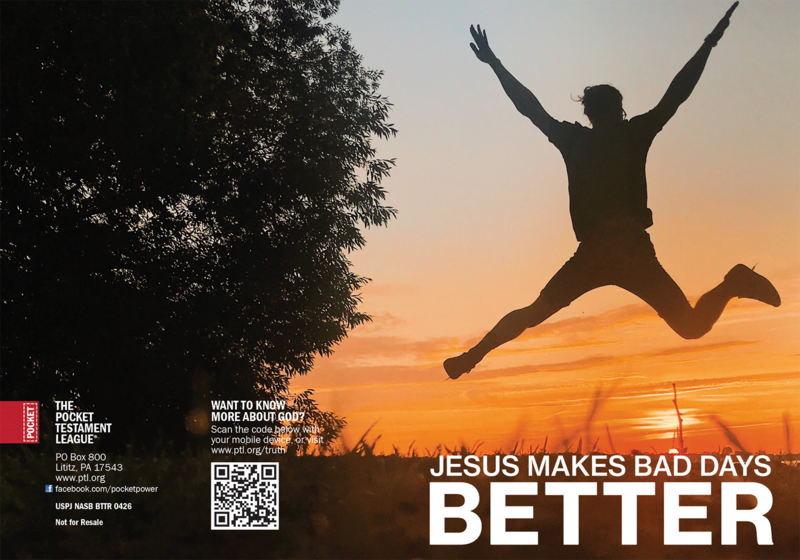 Jesus Makes Bad Days Better Gospel front and back cover spread.