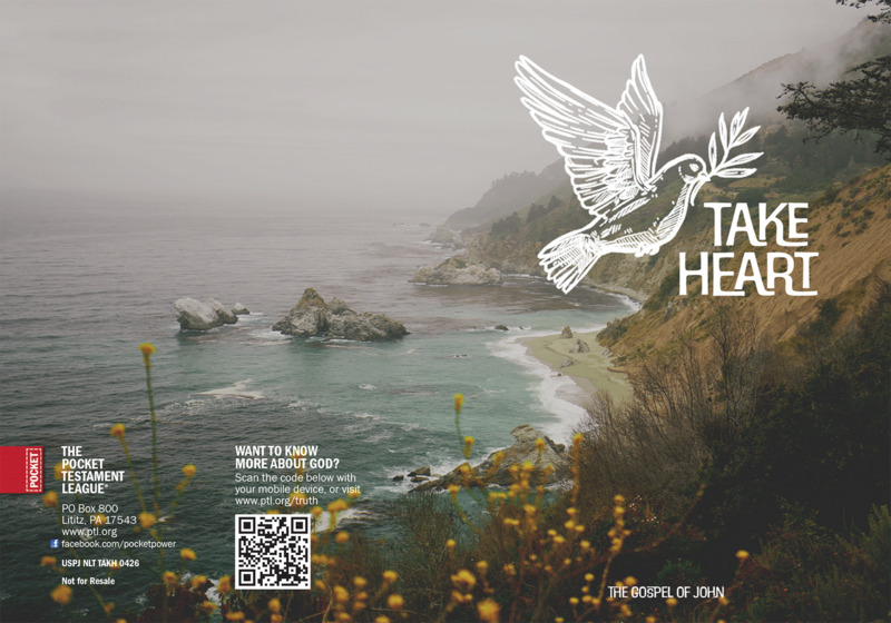 Take Heart Gospel front and back cover spread.