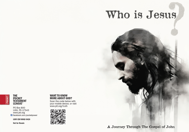 Who is Jesus? Gospel front and back cover spread.