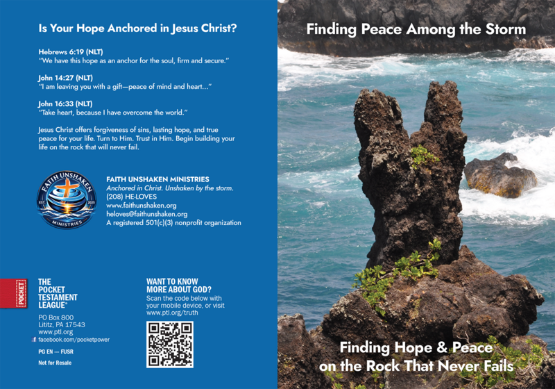 Faith Unshaken Rock | Custom Gospel Gospel front and back cover spread.