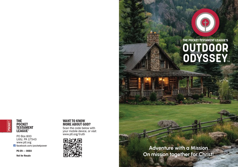 Outdoor Odyssey Cabin | Custom Gospel Gospel front and back cover spread.