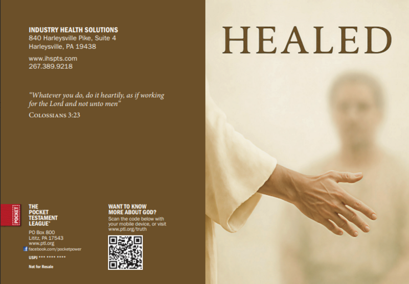 Industry Health Solutions | Custom Gospel Gospel front and back cover spread.