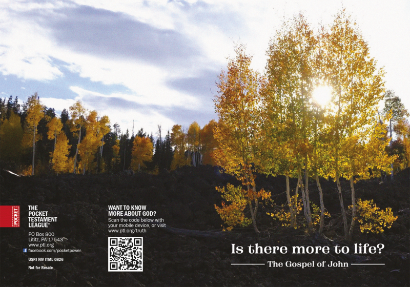 Is There More to Life? Gospel front and back cover spread.