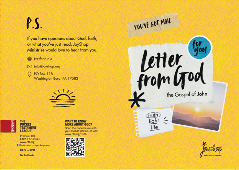 JoyShop Ministries | Custom Gospel Gospel front and back cover spread.